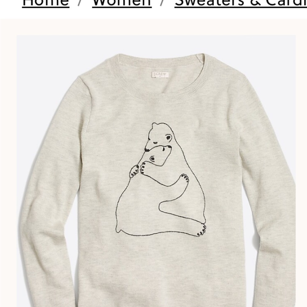 J. Crew Polar Bear Thin Knit Sweater